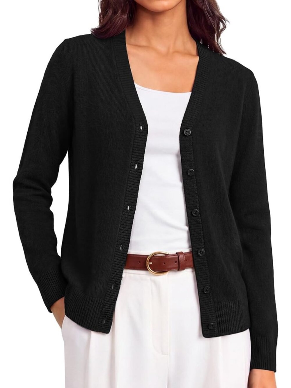 Cozy Cashmere Blend Cardigan Sweater for Women | Fall Fashion Essential